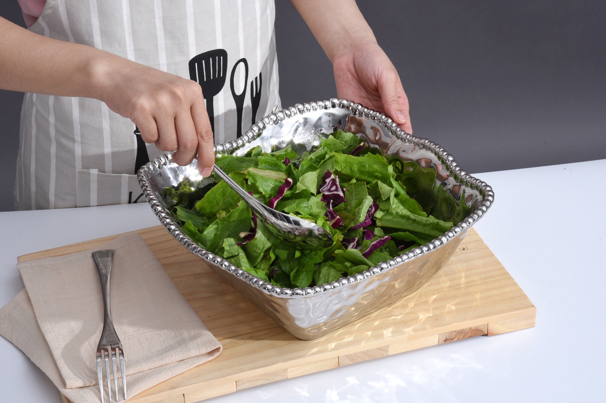 Verona Large Square Salad Bowl Pampa Bay