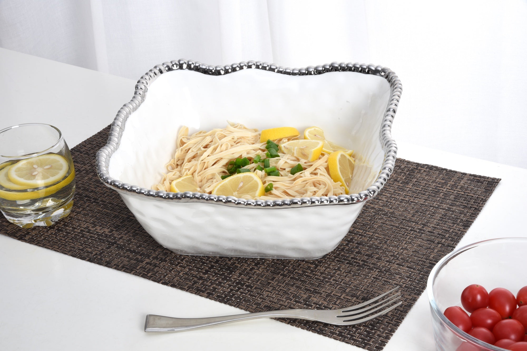 Salerno Large Square Salad Bowl Pampa Bay