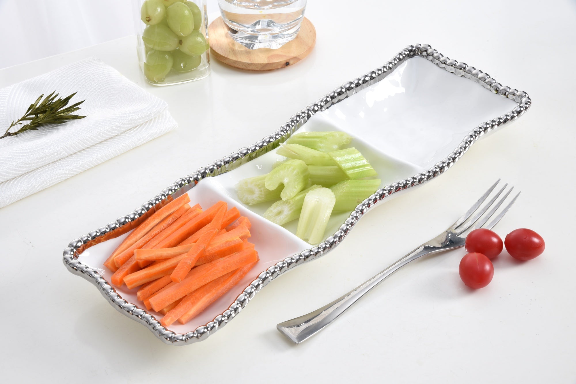 Salerno 3-Section Serving Piece