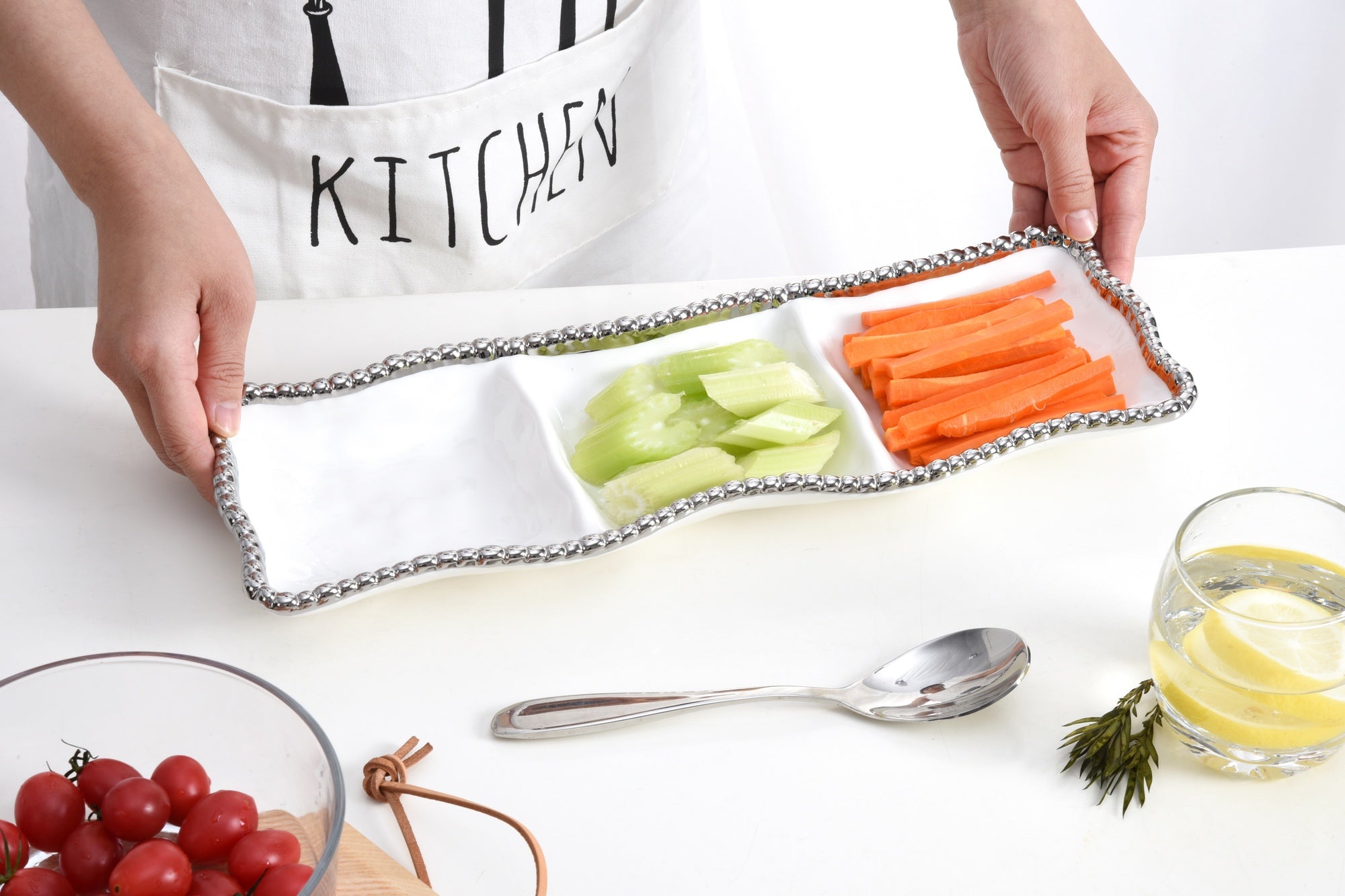 Salerno 3-Section Serving Piece Pampa Bay