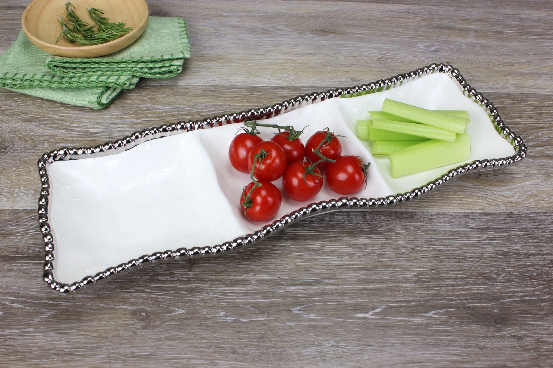 Salerno 3-Section Serving Piece