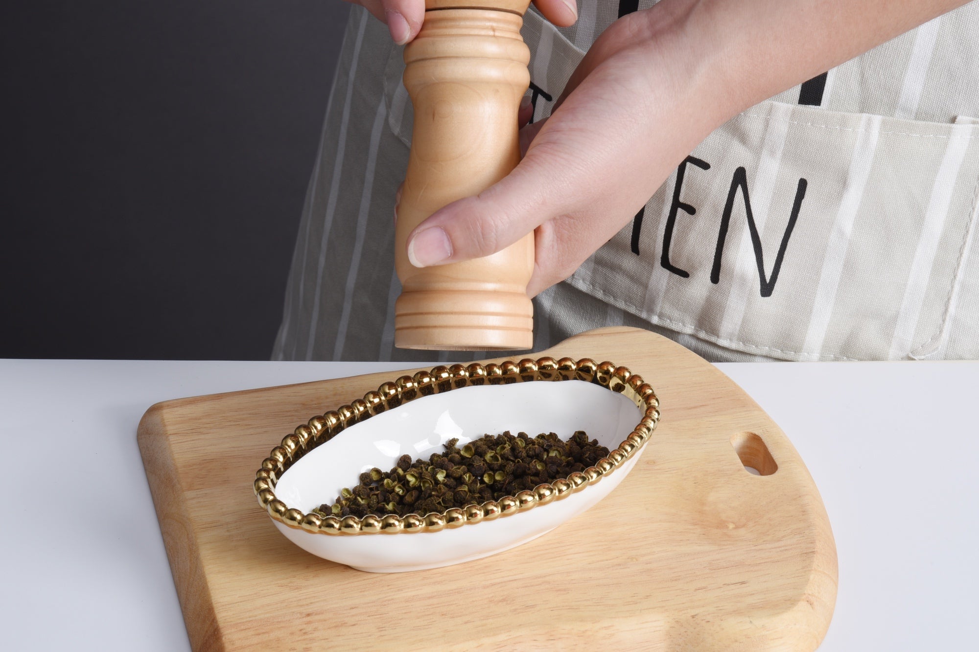 Golden Salerno Long Condiment Bowl Pampa Bay