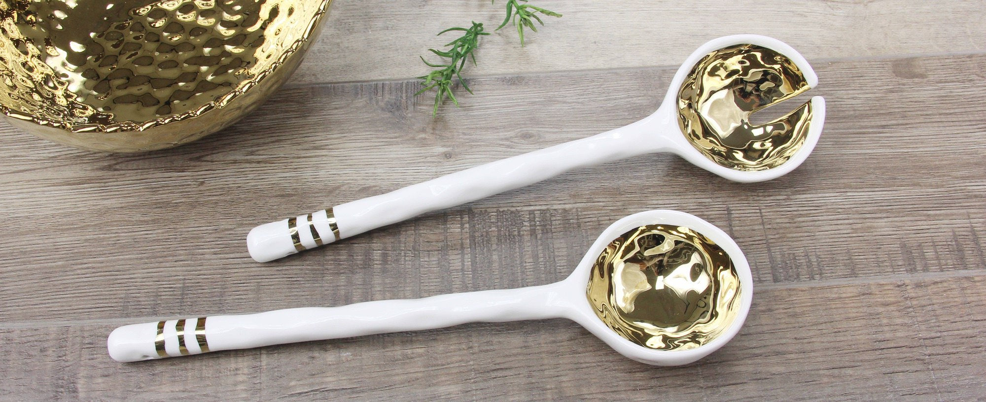 Porcelain Salad Server Set
