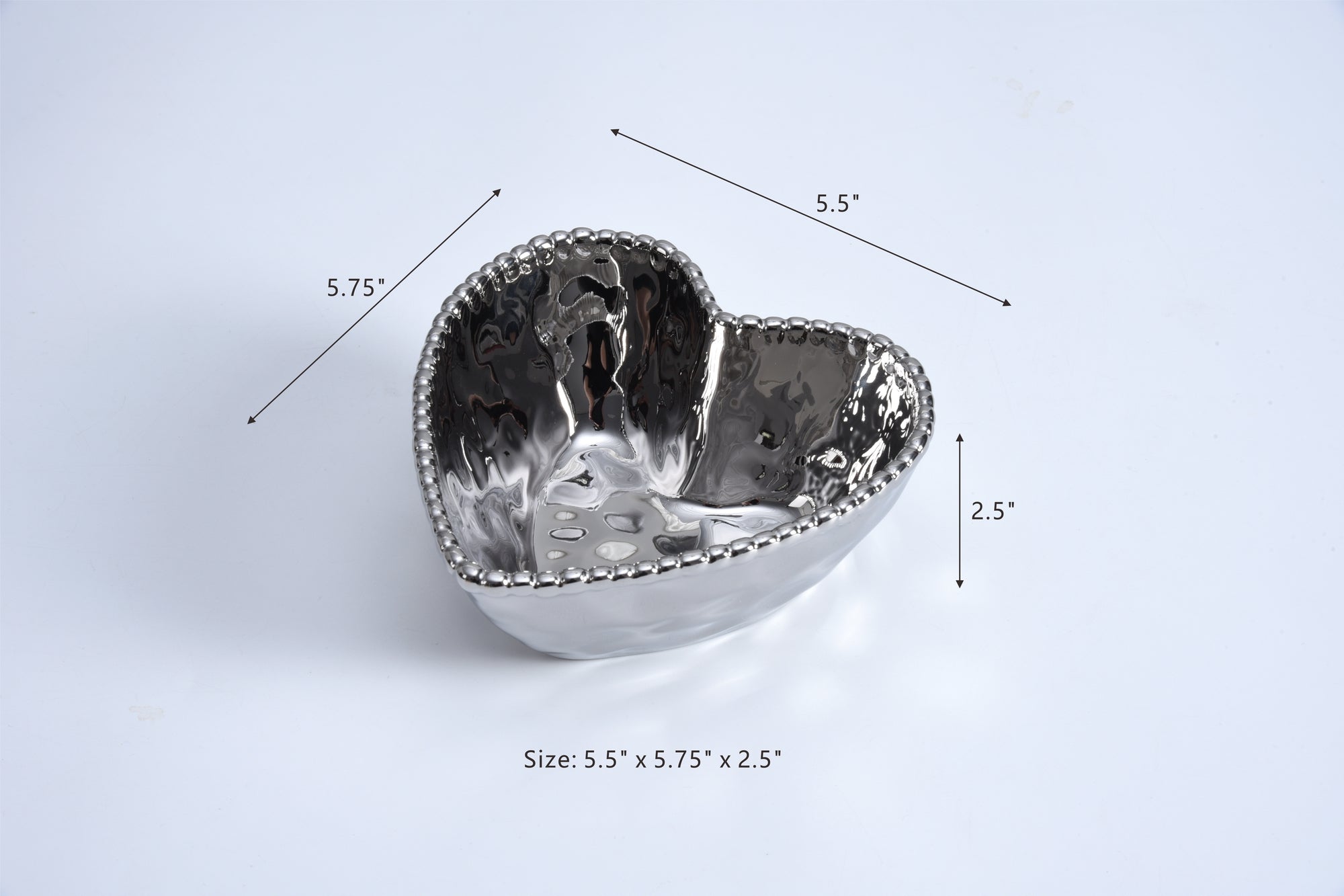 Love In The Air Heart Bowl Silver Pampa Bay