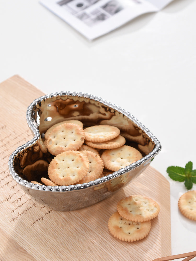 Love In The Air Heart Bowl Silver Pampa Bay