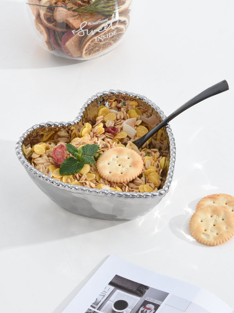 Love In The Air Heart Bowl Silver Pampa Bay