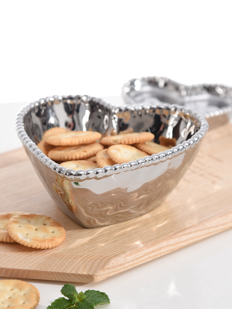 Love In The Air Heart Bowl Silver Pampa Bay