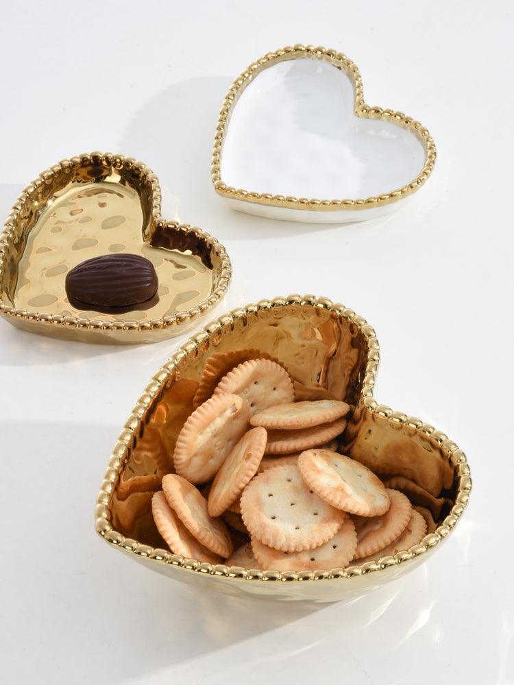 Love In The Air Heart Bowl Gold Pampa Bay