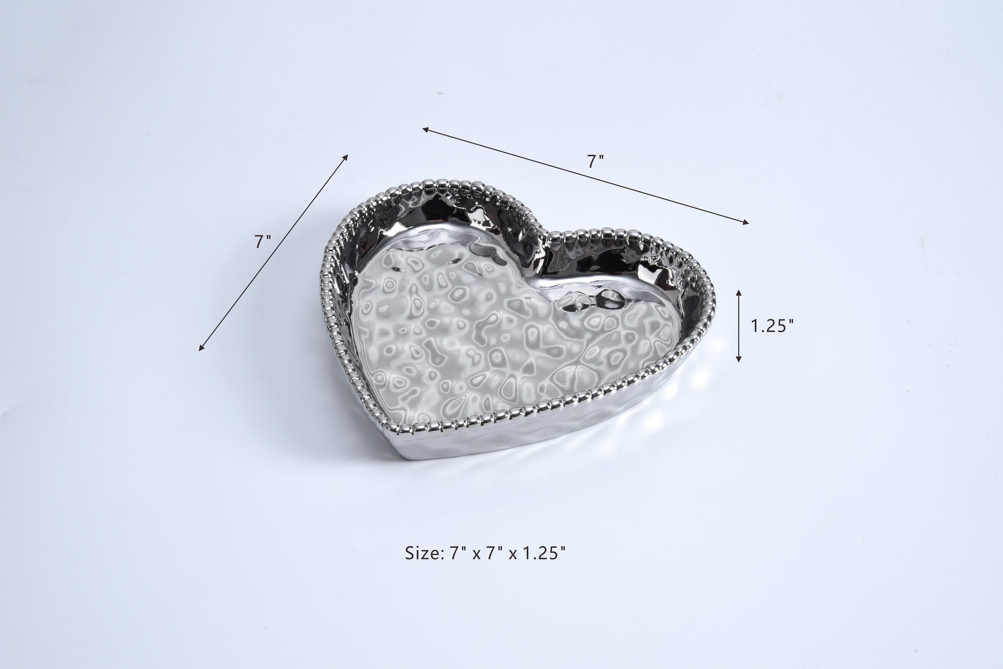 Love In The Air Heart Dish Silver Pampa Bay