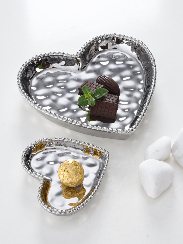 Love In The Air Heart Dish Silver Pampa Bay