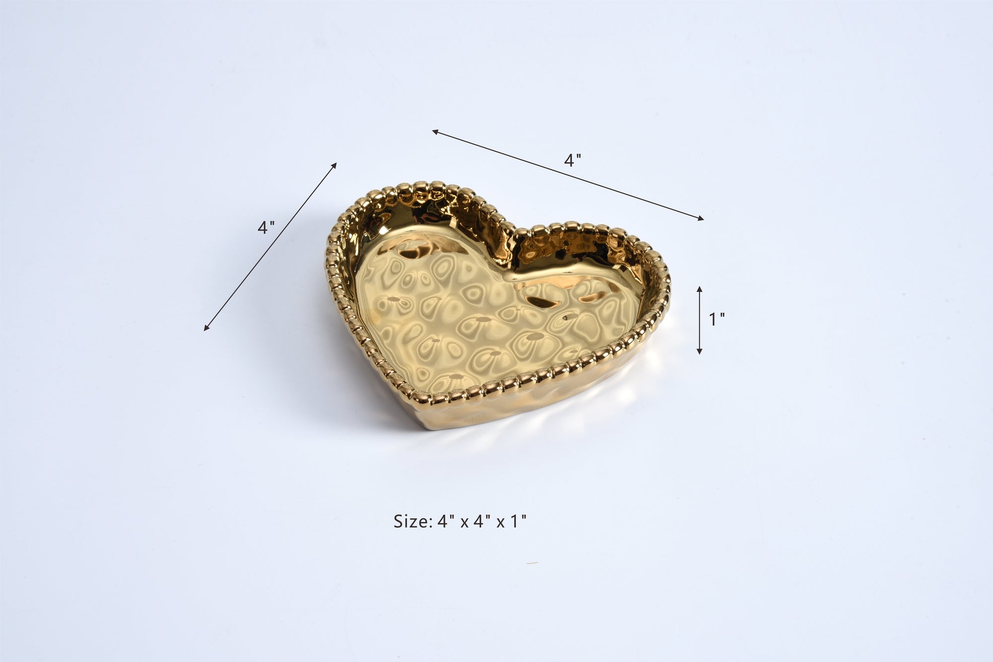 Love In The Air Mini Heart Dish Gold Pampa Bay