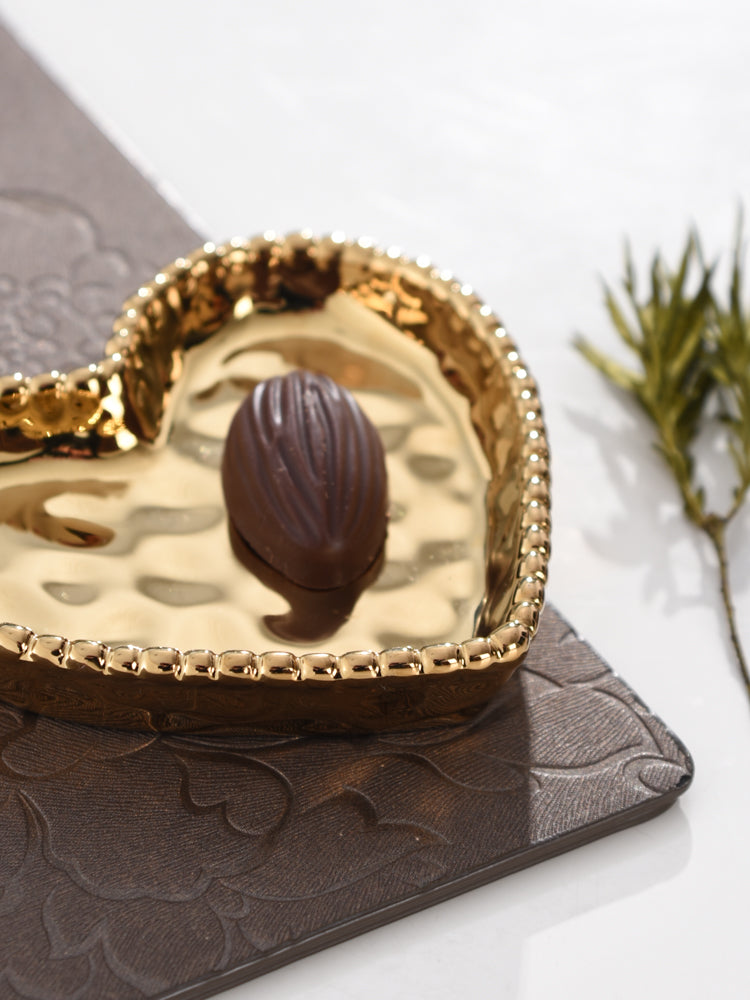 Love In The Air Mini Heart Dish Gold Pampa Bay
