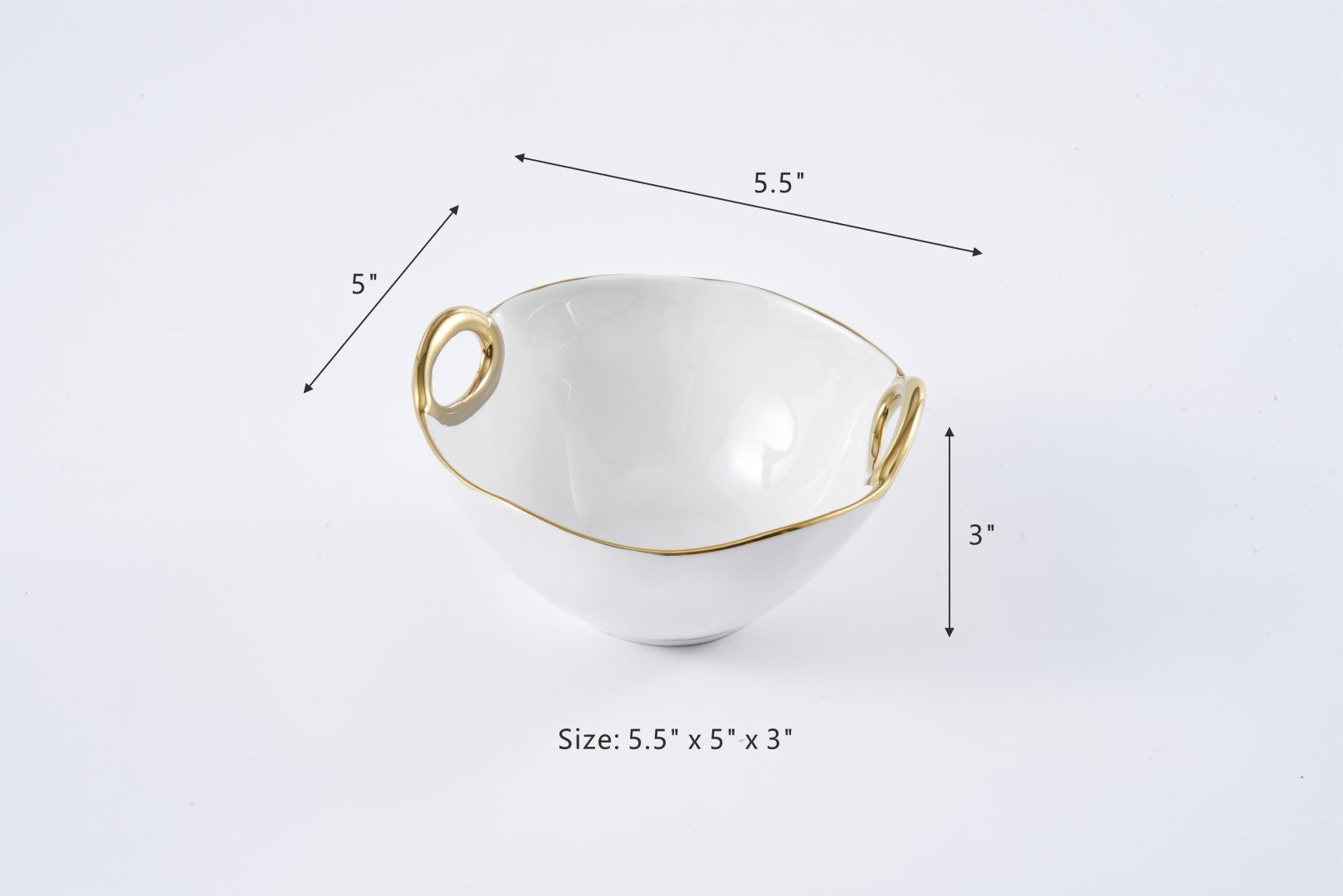 Golden Handles Medium Bowl