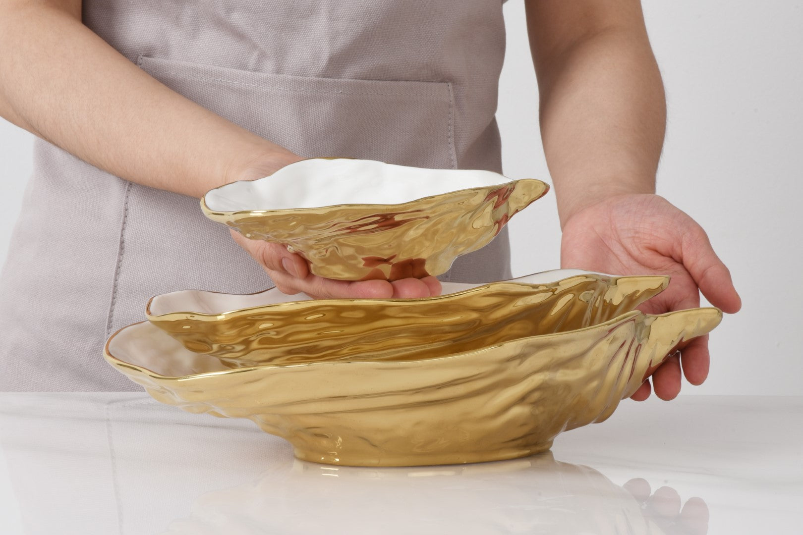 The Oysters Small Oyster Bowl Golden Exterior Pampa Bay