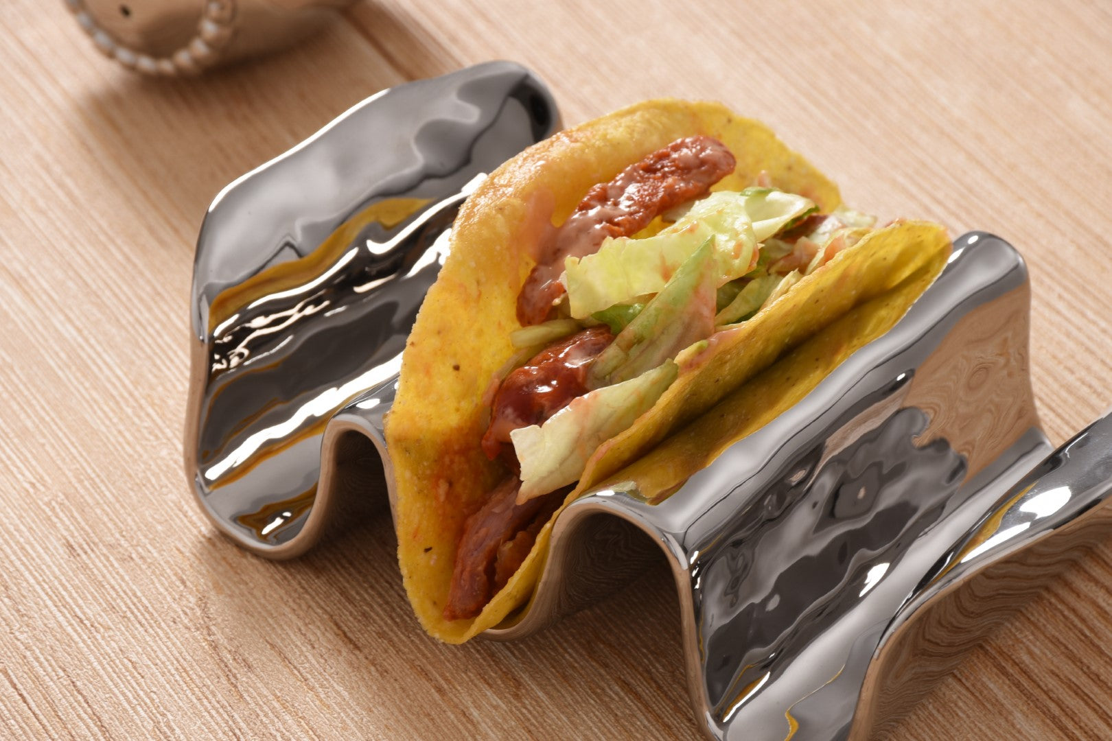 Accessories Taco Holder Silver Finish