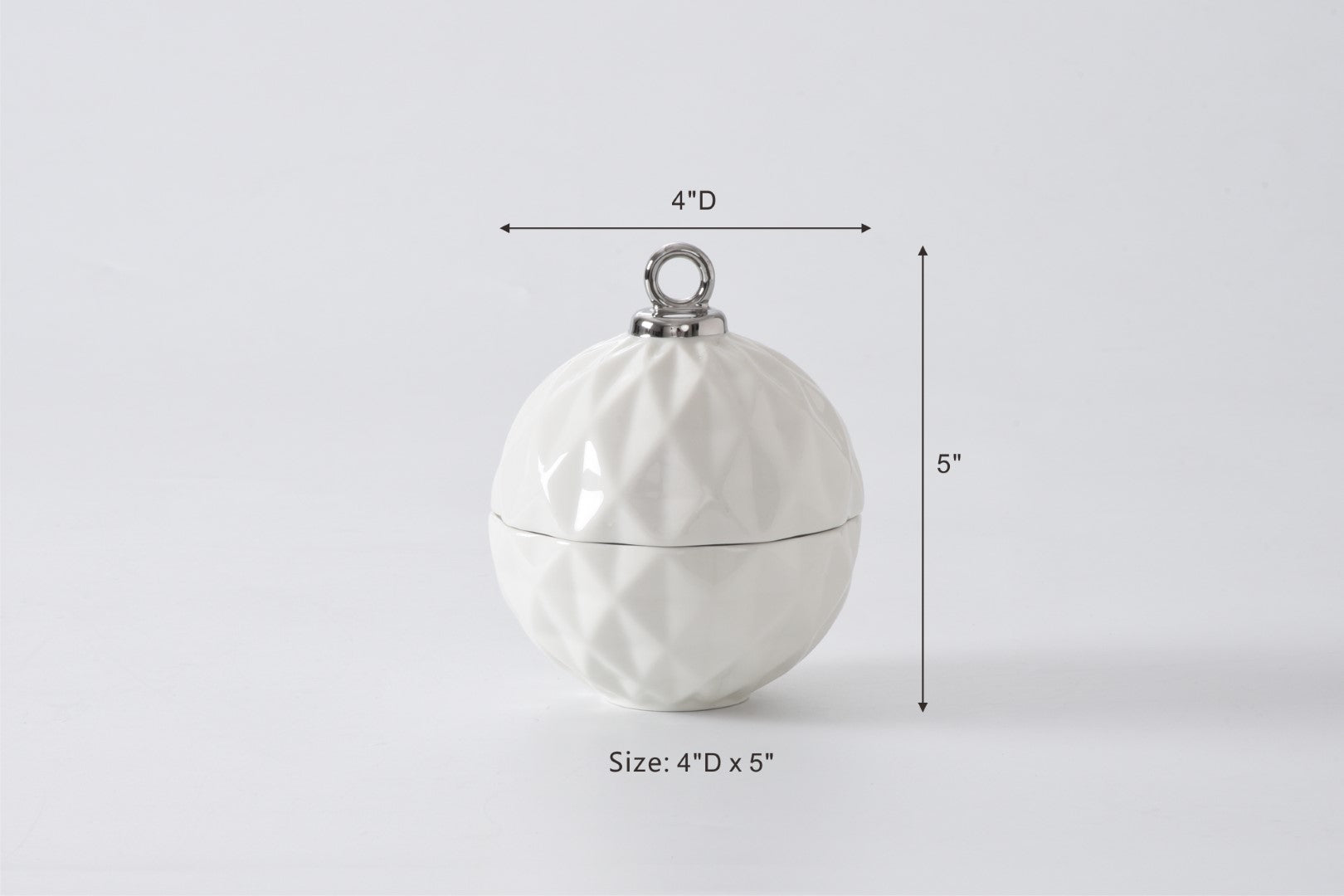 For The Holidays Small Ornament Bowl, Silver Trim Pampa Bay