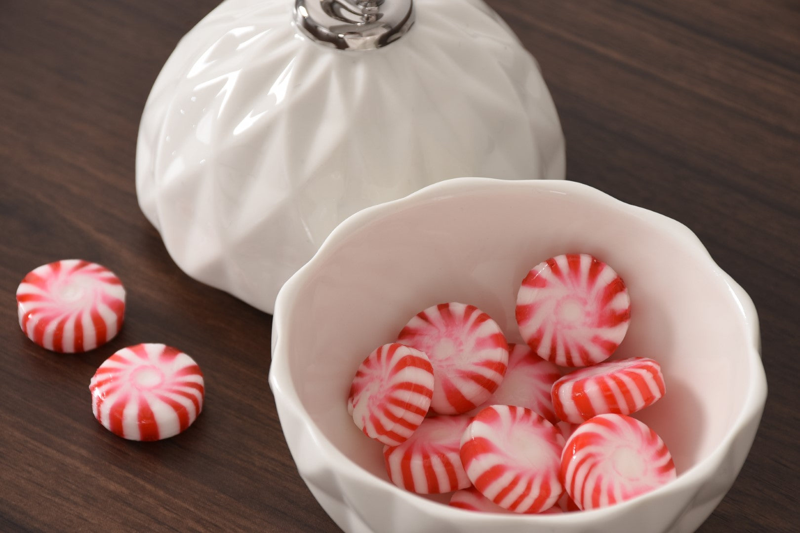 For The Holidays Small Ornament Bowl, Silver Trim Pampa Bay