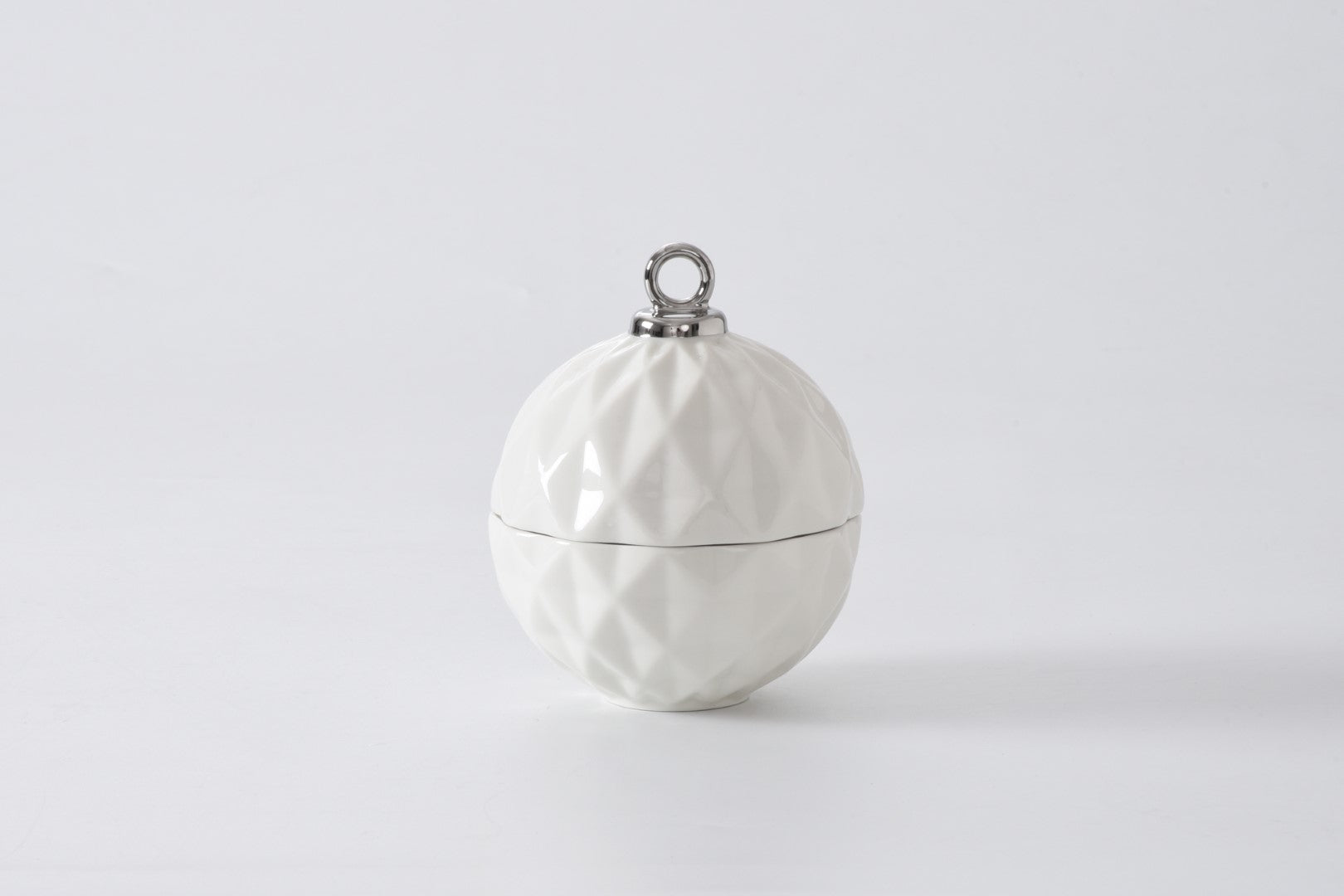 Small Ornament Bowl, Silver Trim Simply Me Box