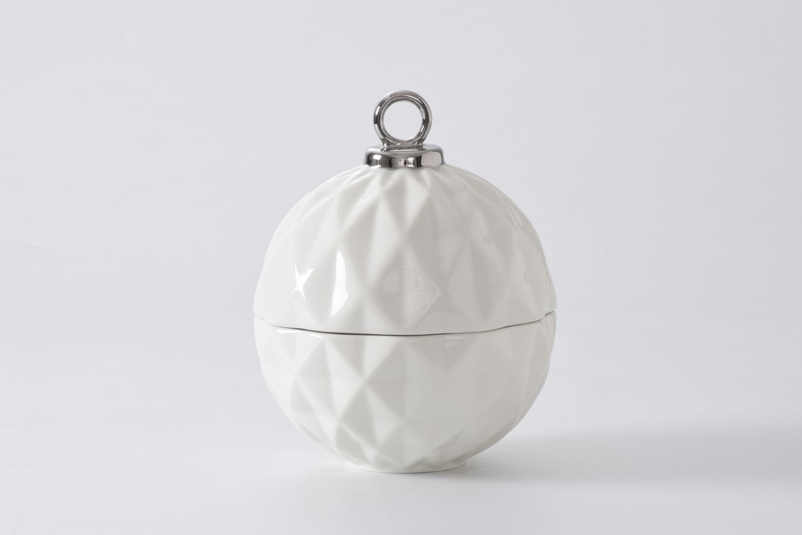 Large Ornament Bowl, Silver Trim Simply Me Box