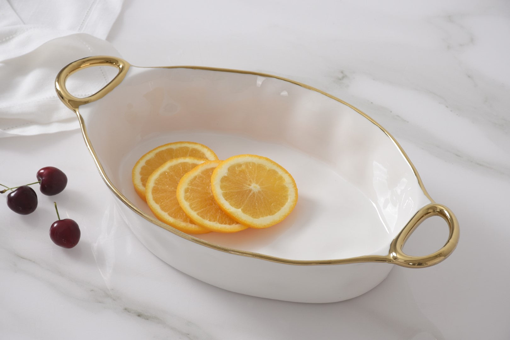 Golden Handles 13" x 9" Oval Baking Dish Pampa Bay