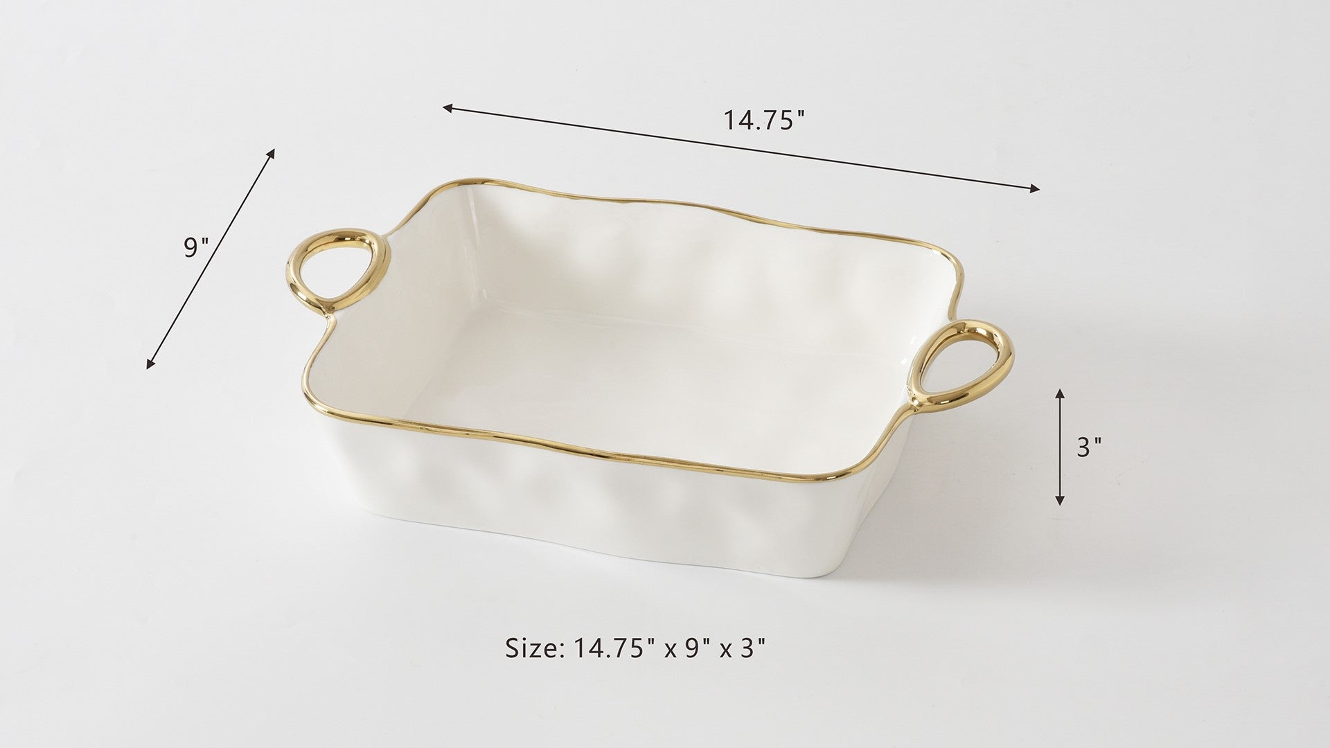 Golden Handles 11" x 9" Rectangular Baking Dish Pampa Bay