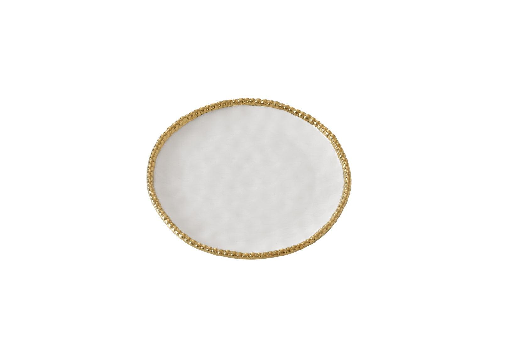 Golden Salerno Round Salad Plate Pampa Bay
