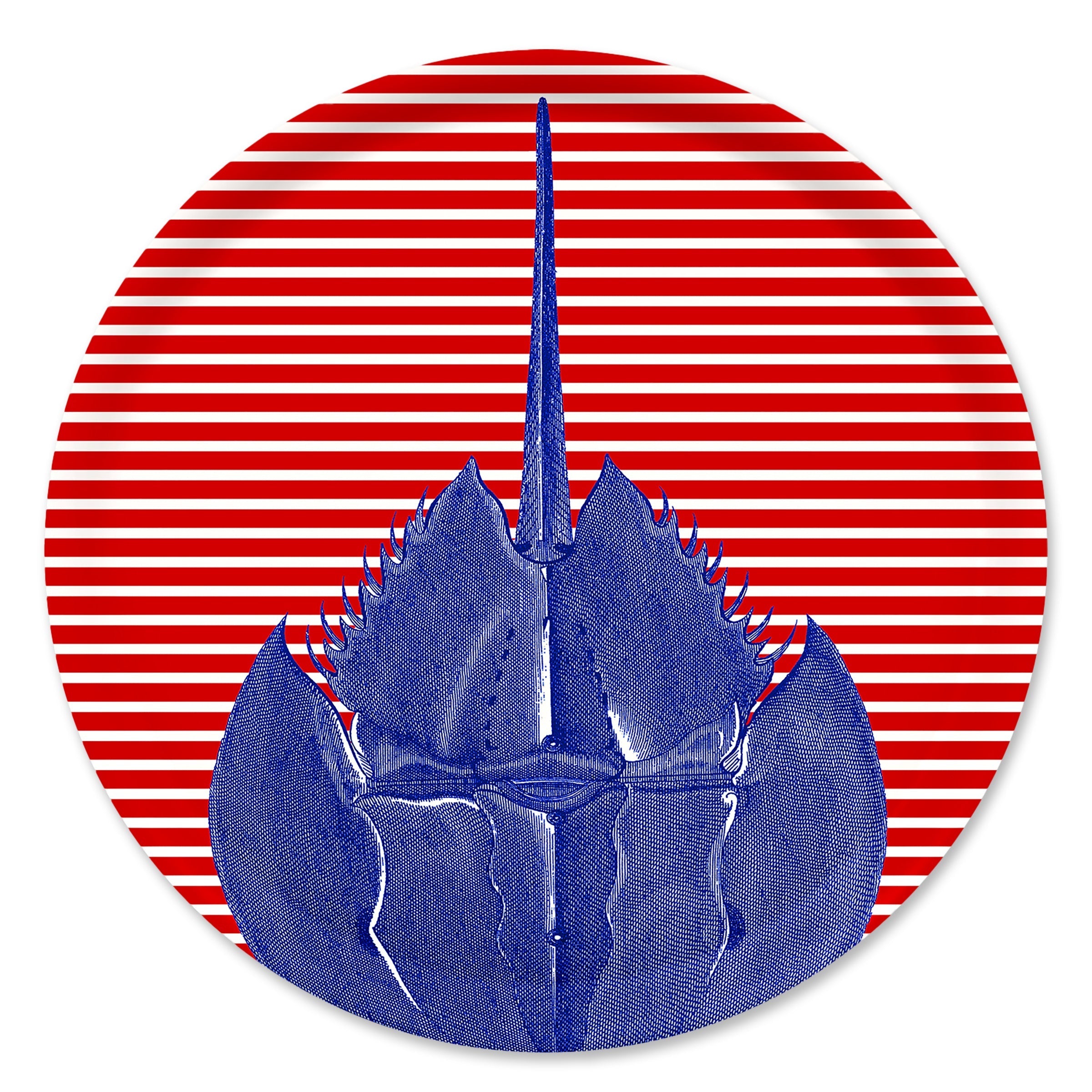 Horseshoe Crab Large Round Birchwood Tray