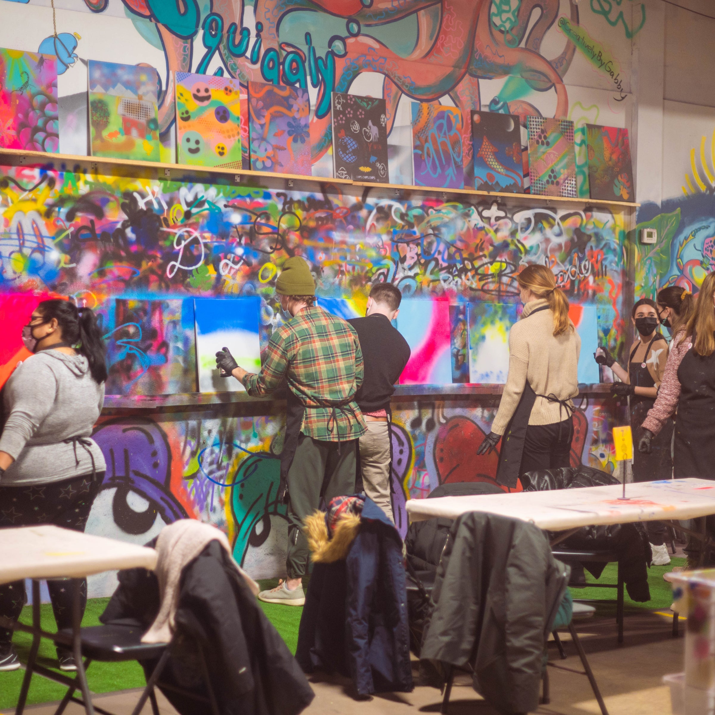 Spray Paint and Sip Experience virgin experiences