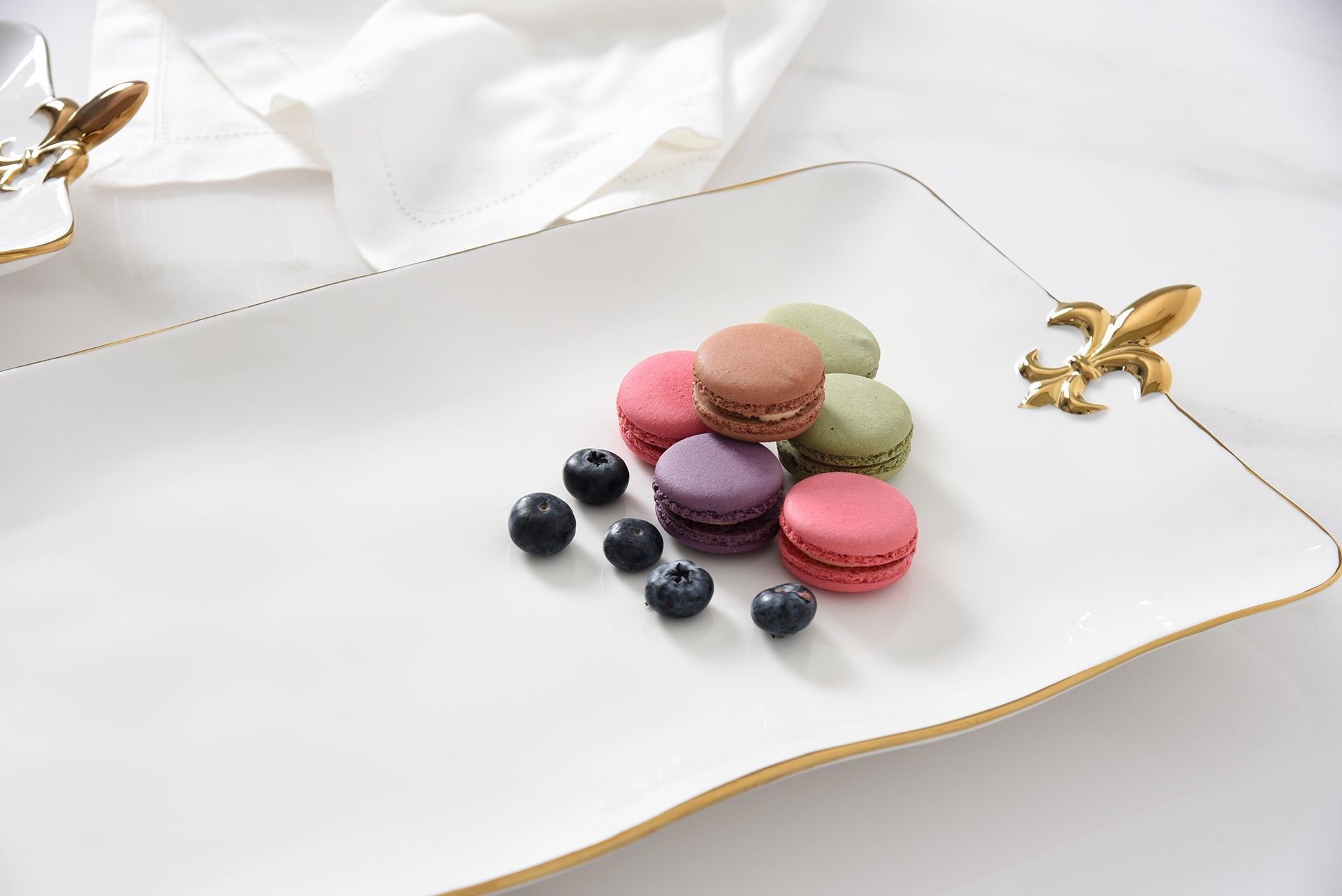 Fleur-De-Lis Rectangular Platter Pampa Bay