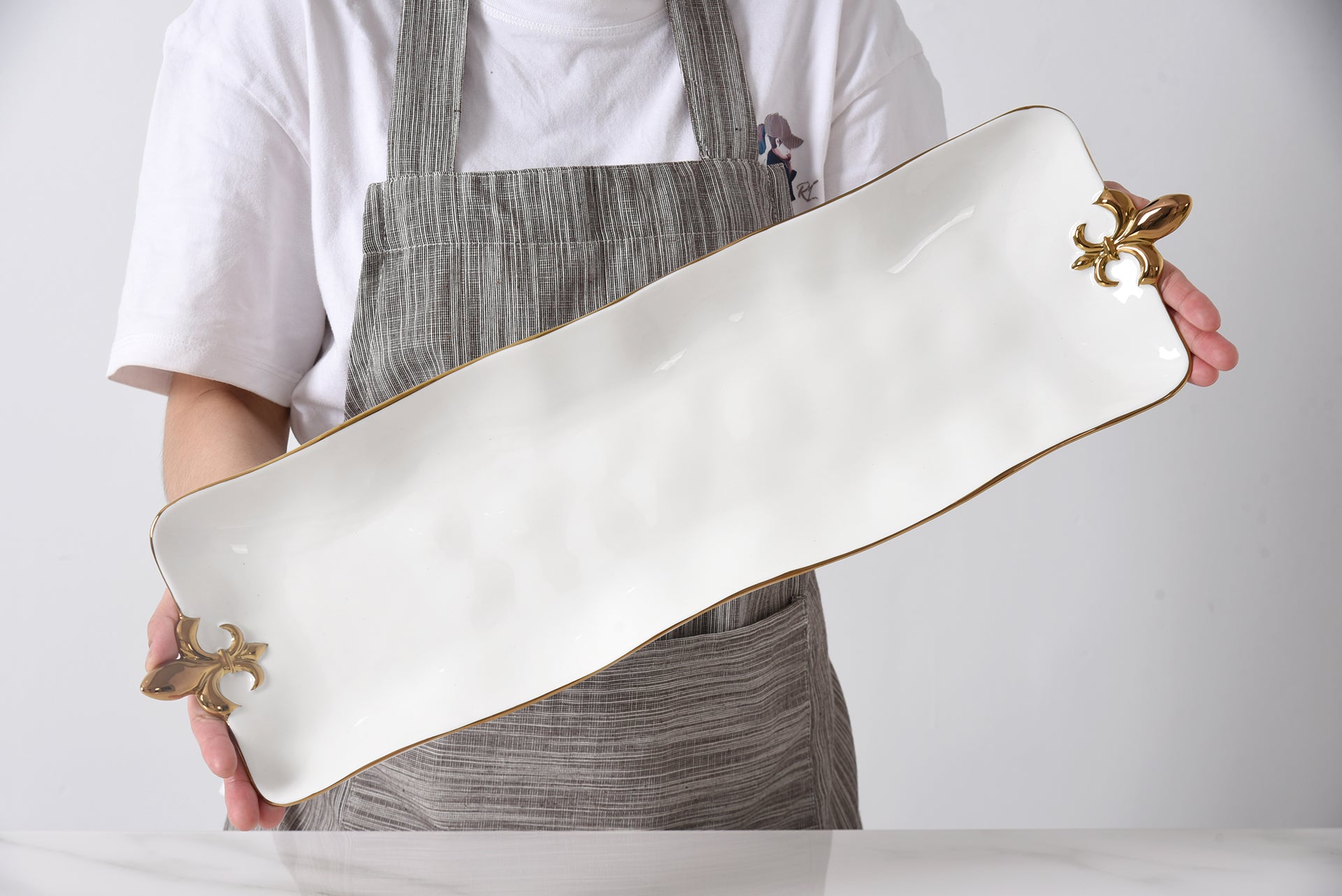 Fleur-De-Lis Rectangular Serving Piece Pampa Bay