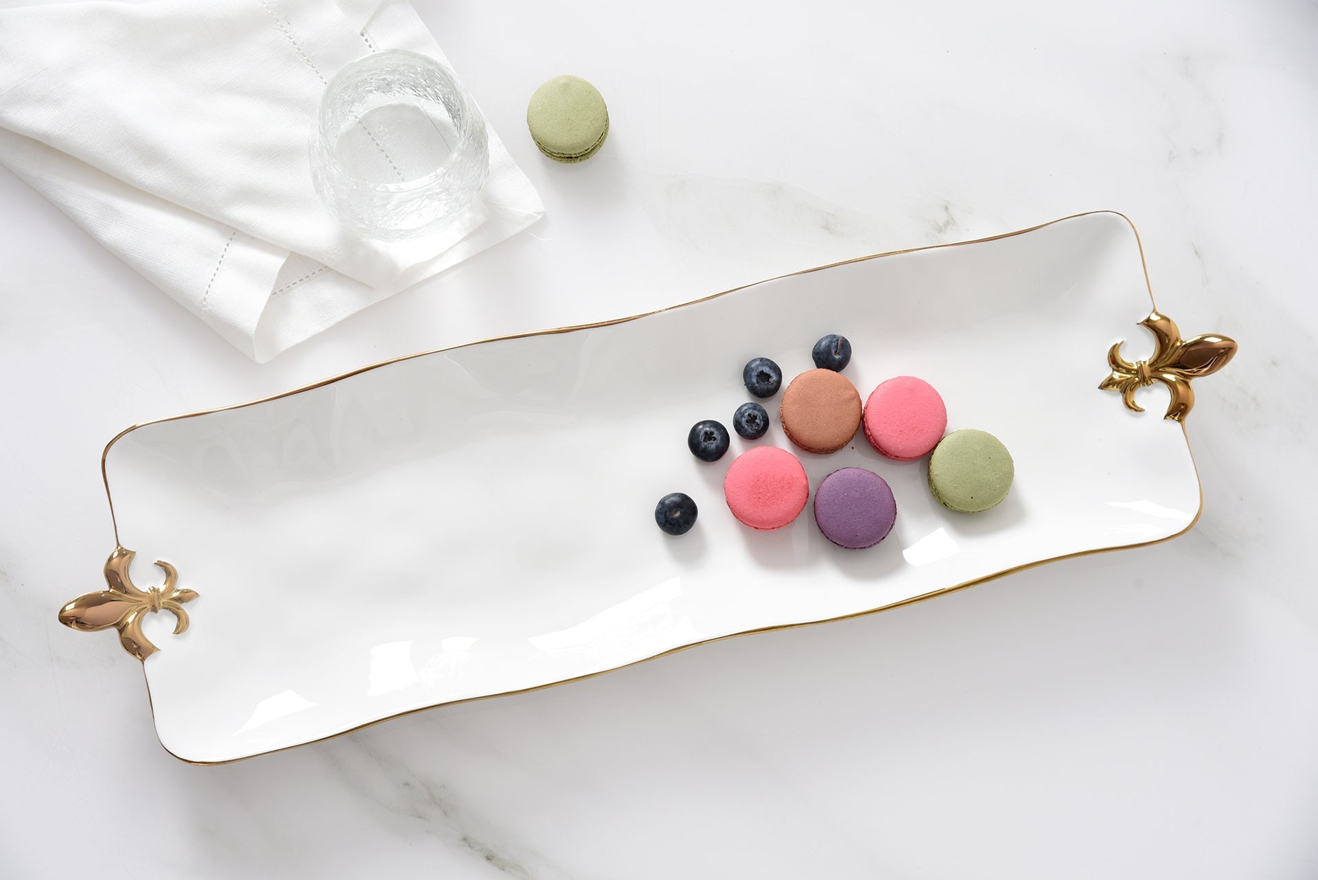 Fleur-De-Lis Rectangular Serving Piece Pampa Bay