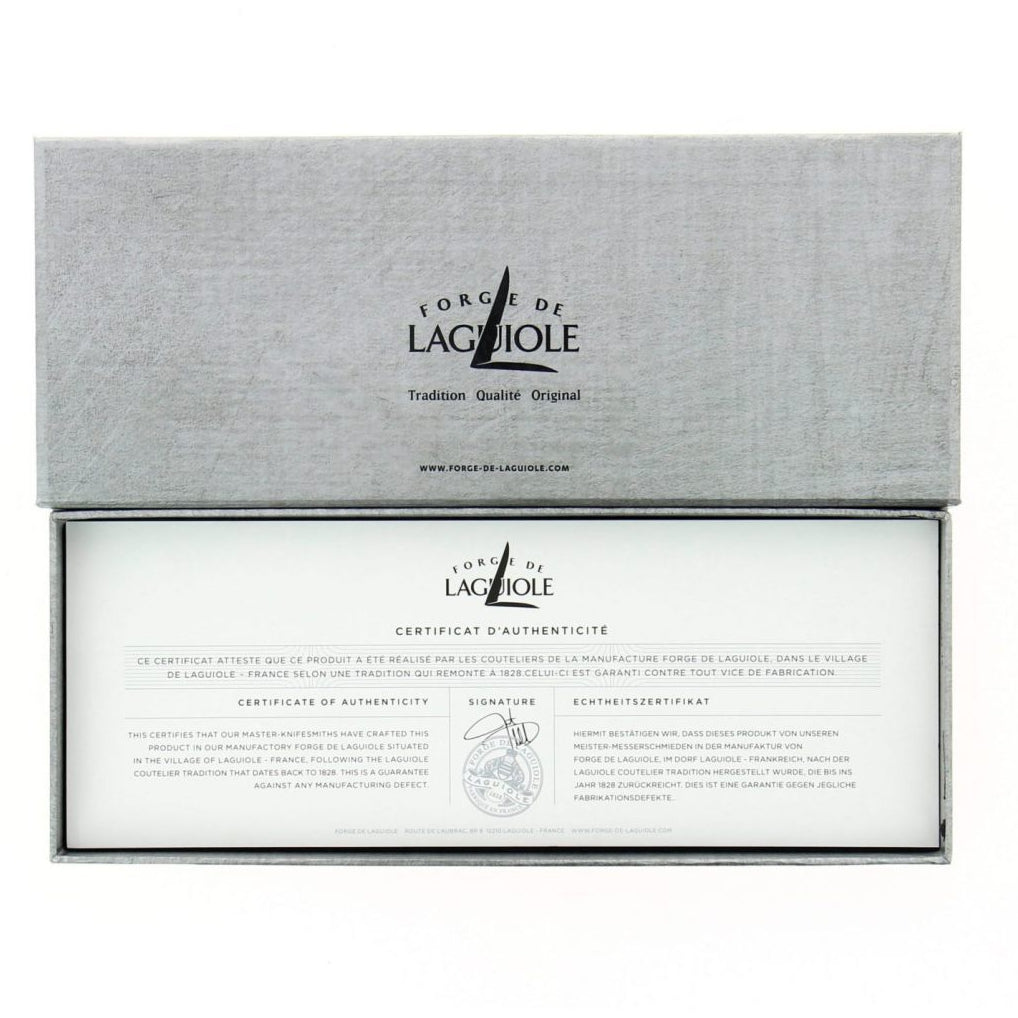 Forge de Laguiole 2 Piece Steak Knife Set Snake Wood Shiny Finish