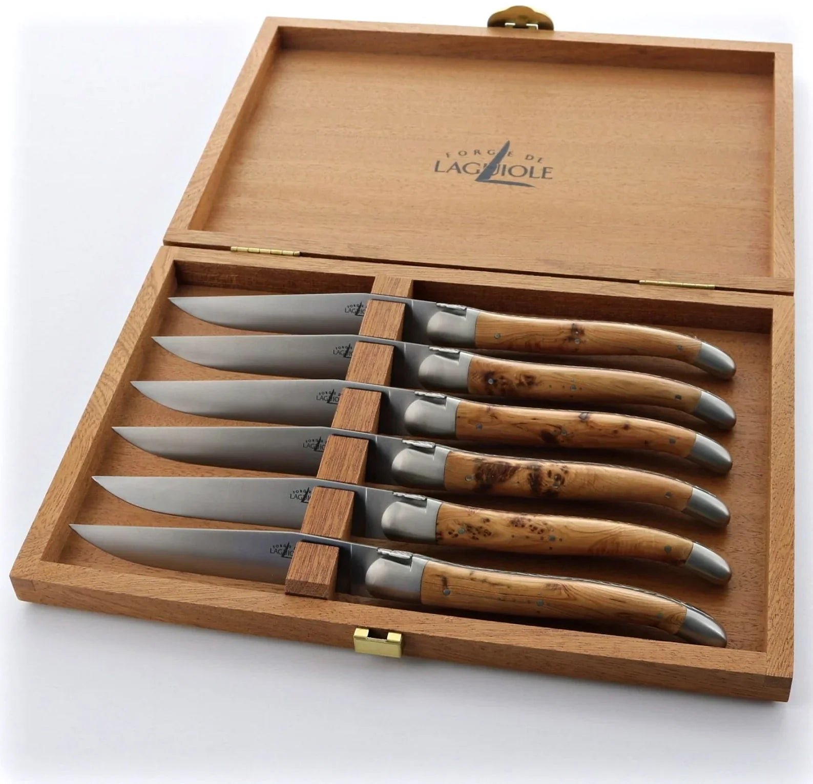 Forge de Laguiole Steak Knife Storage Box - Sapele Wood