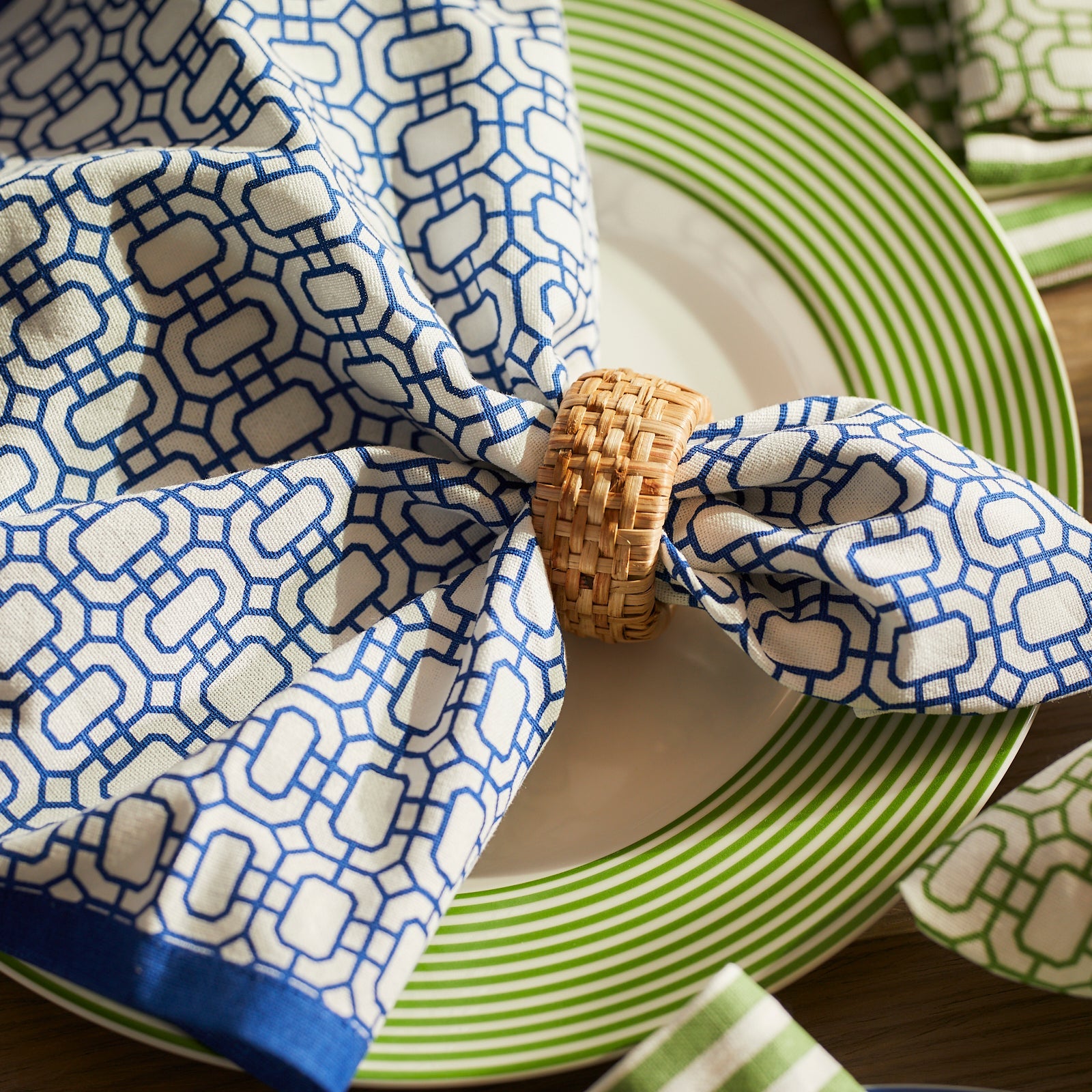 Newport Stripe Rimmed Dinner Plate