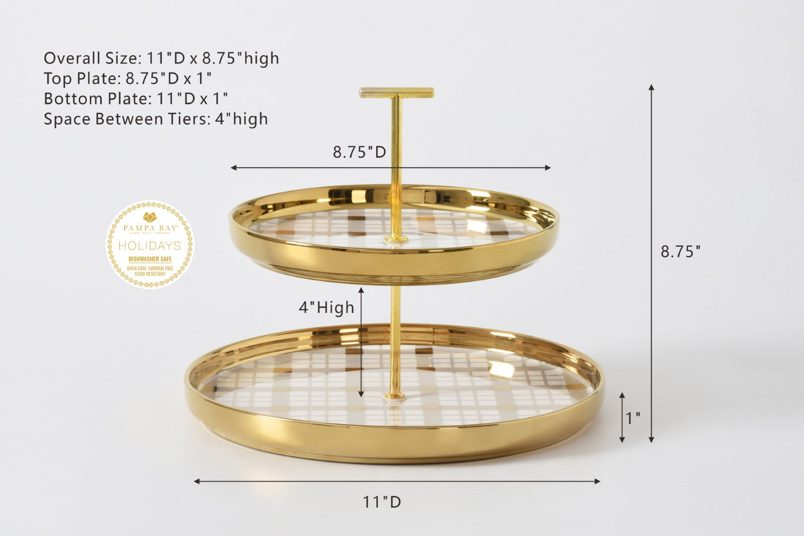 For The Holidays 2 Tier Stand