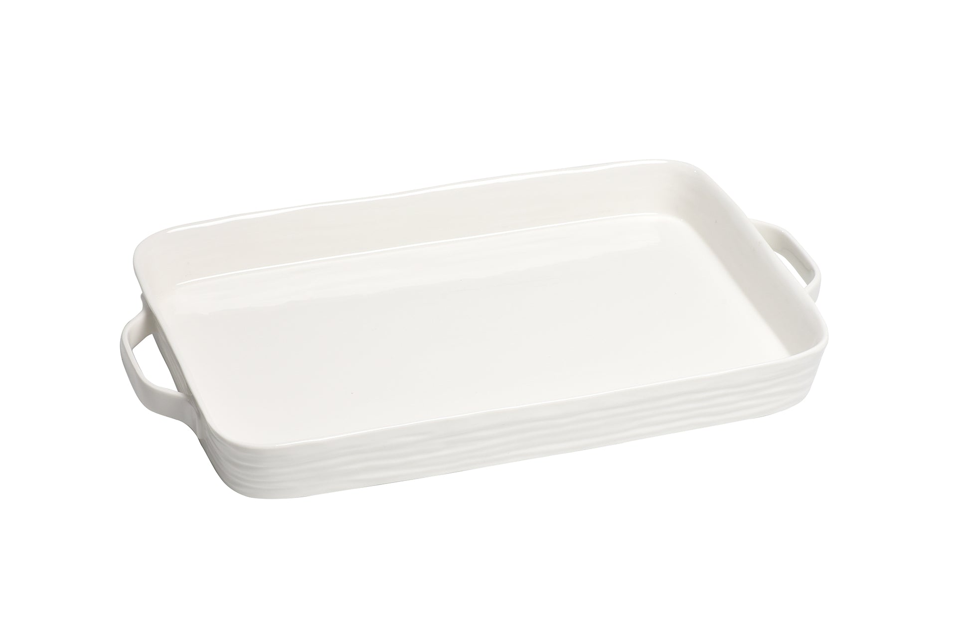 Le Blanc Rectangular Tray with Handles Pampa Bay