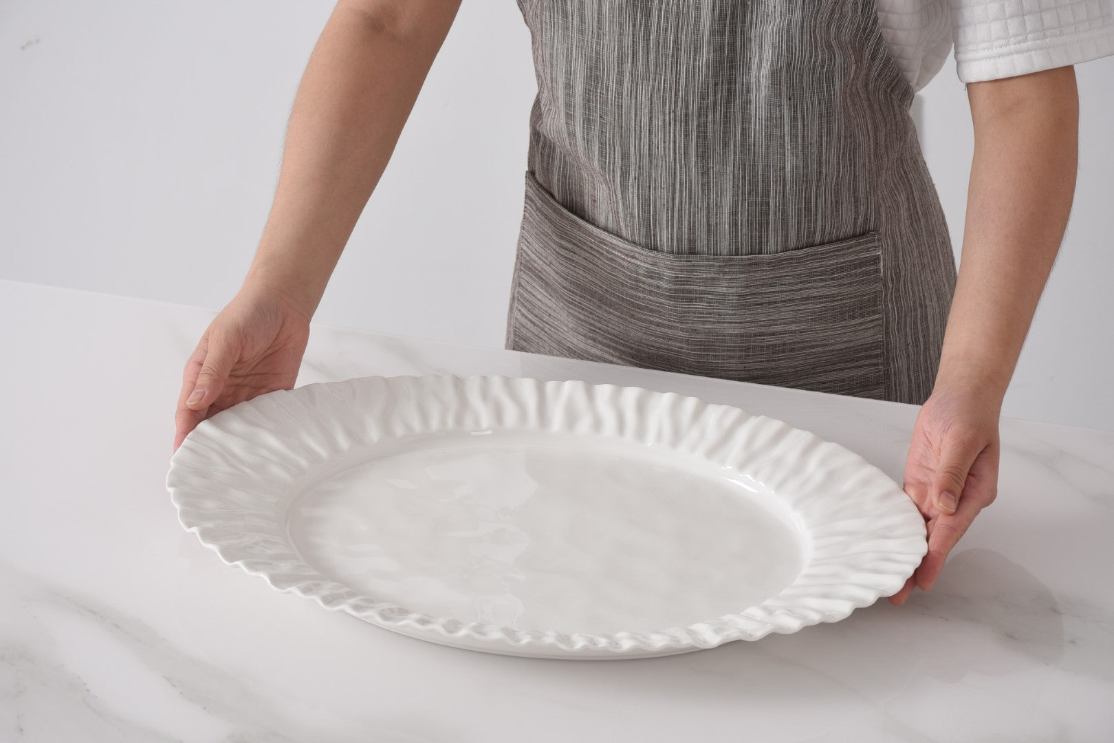 Mascali Bianca Large Platter Pampa Bay
