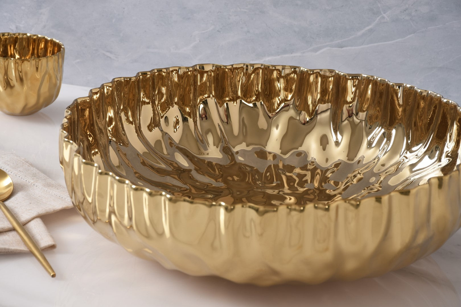 Mascali d'Oro Extra Large Shallow Bowl Pampa Bay
