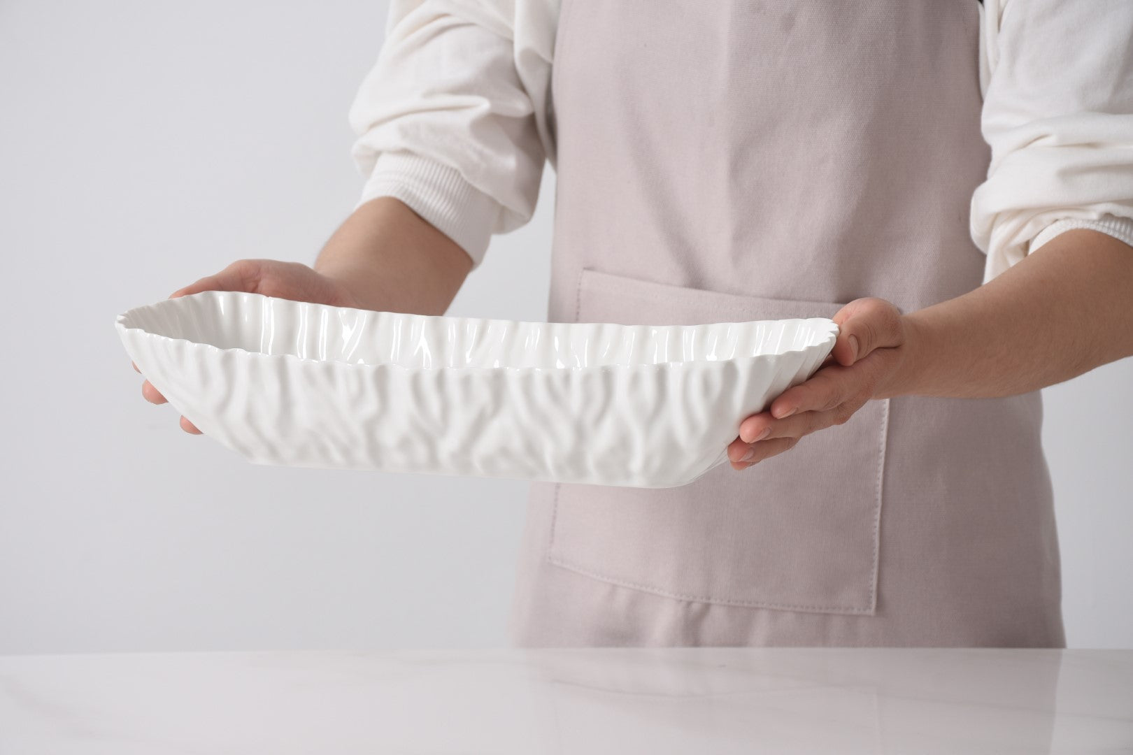 Mascali Bianca Deep Rectangular Server Pampa Bay