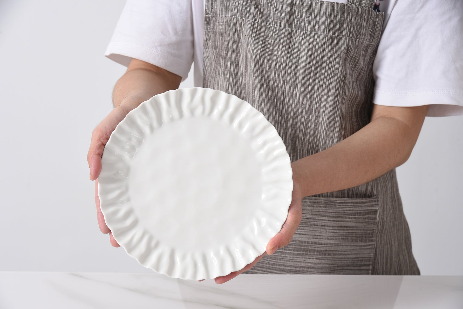 Mascali Bianca Round Salad Plate Pampa Bay