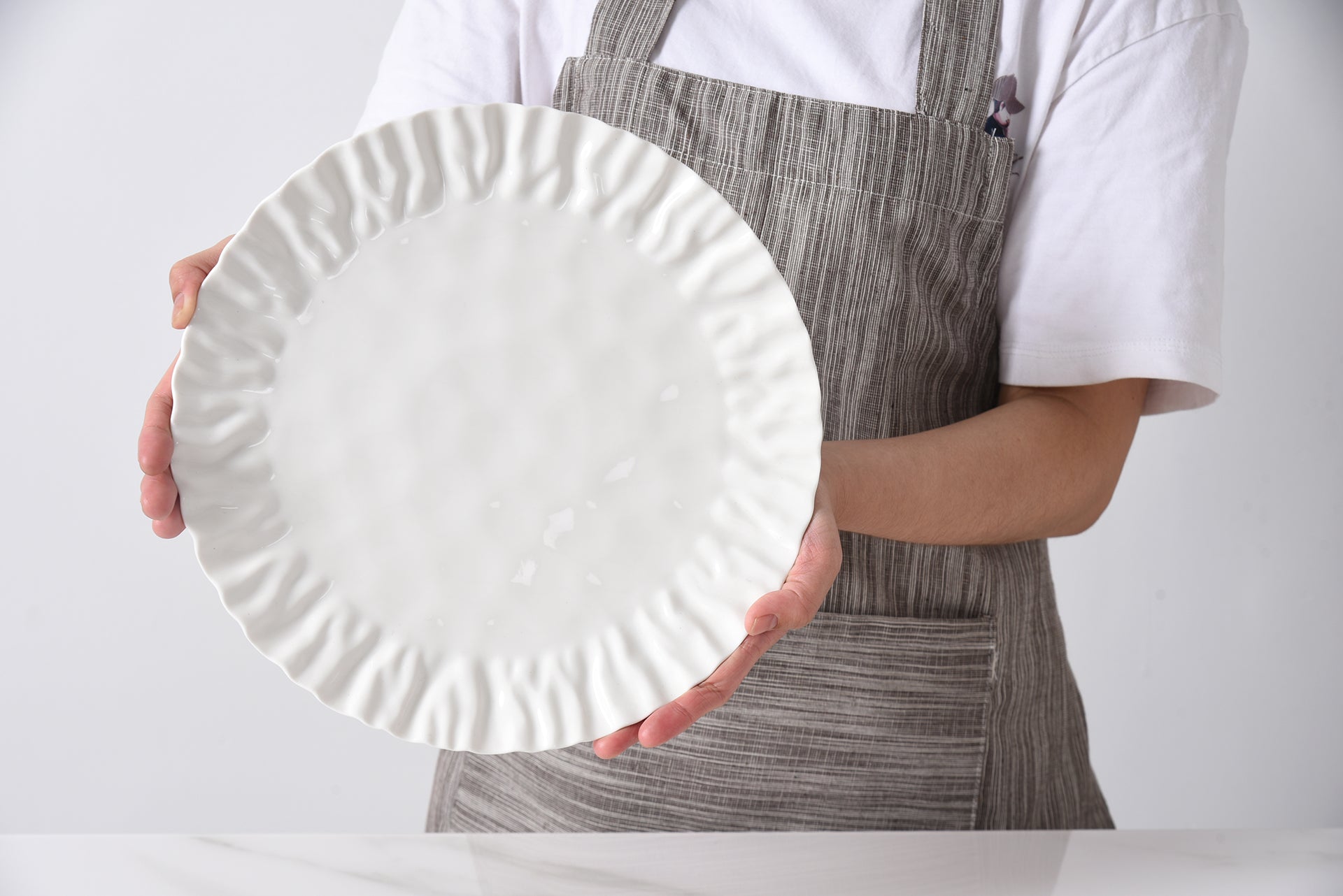 Mascali Bianca Round Dinner Plate Pampa Bay