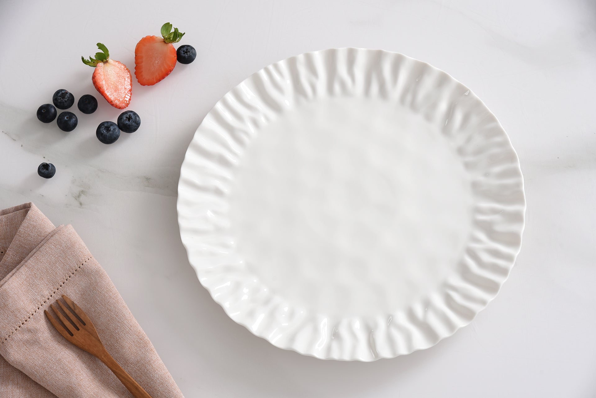 Mascali Bianca Round Dinner Plate Pampa Bay