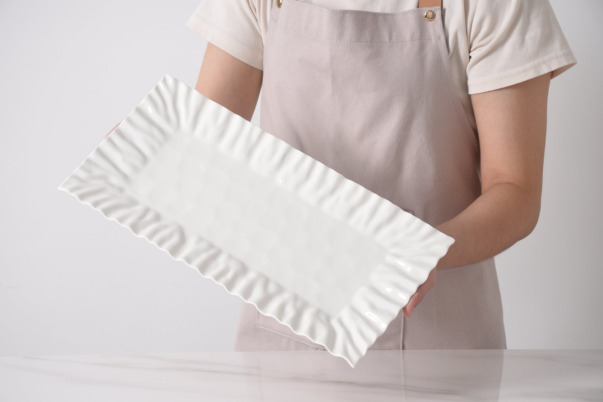Mascali Bianca Rectangular Tray Pampa Bay