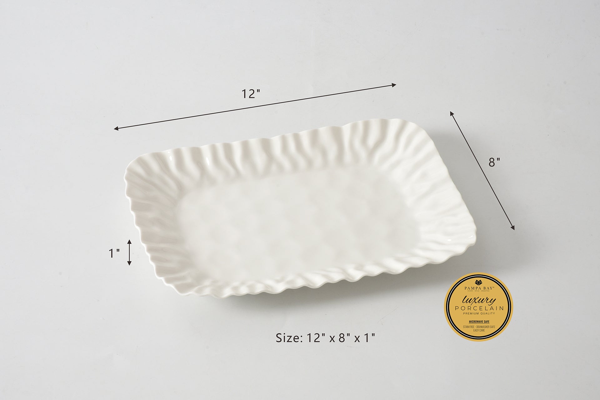 Mascali Bianca Small Deep Tray Pampa Bay
