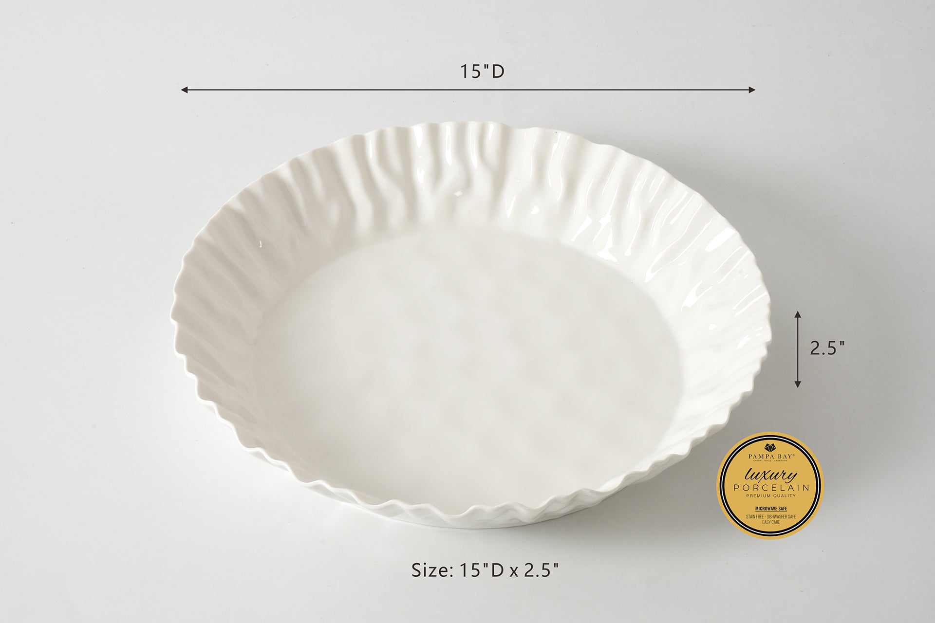 Mascali Bianca Round Deep Server Pampa Bay