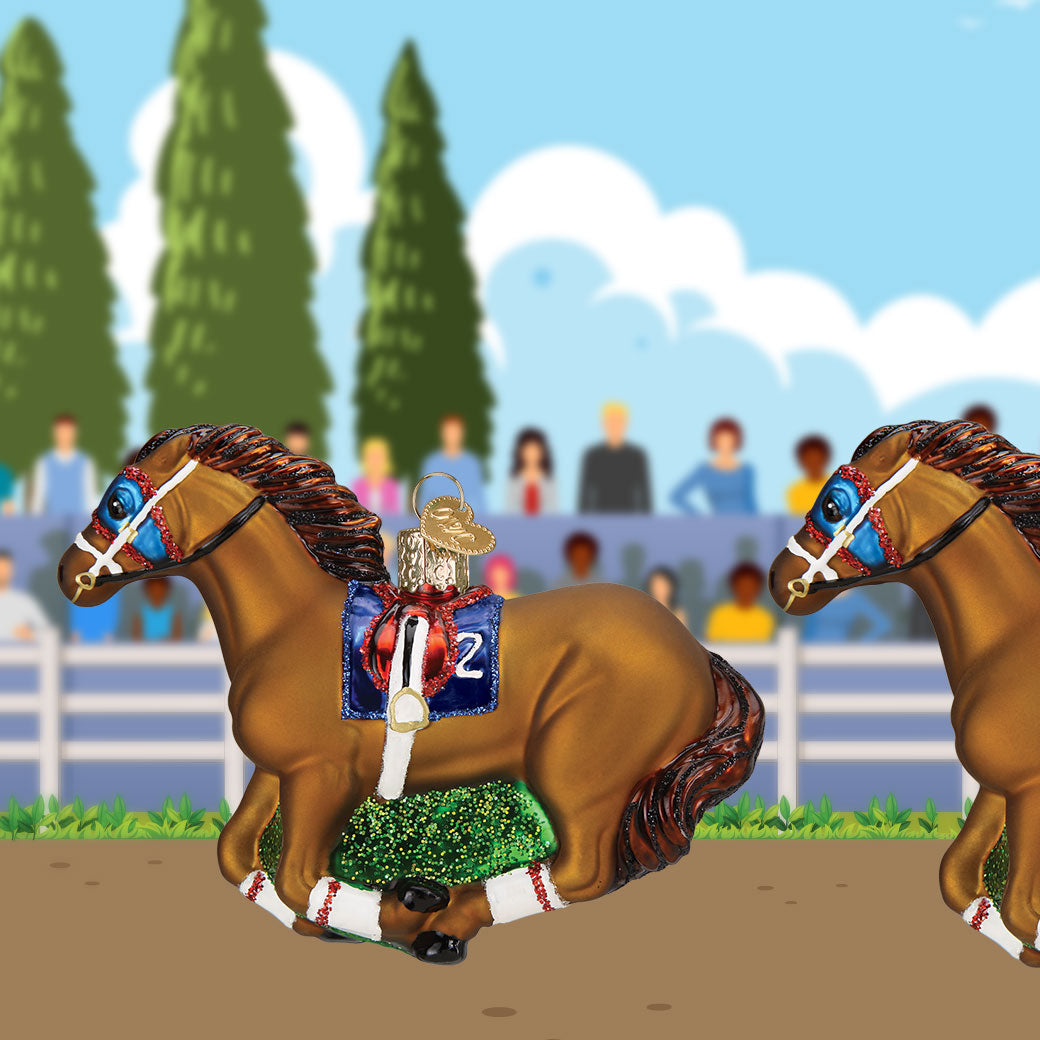 Racehorse Ornament Old World Christmas