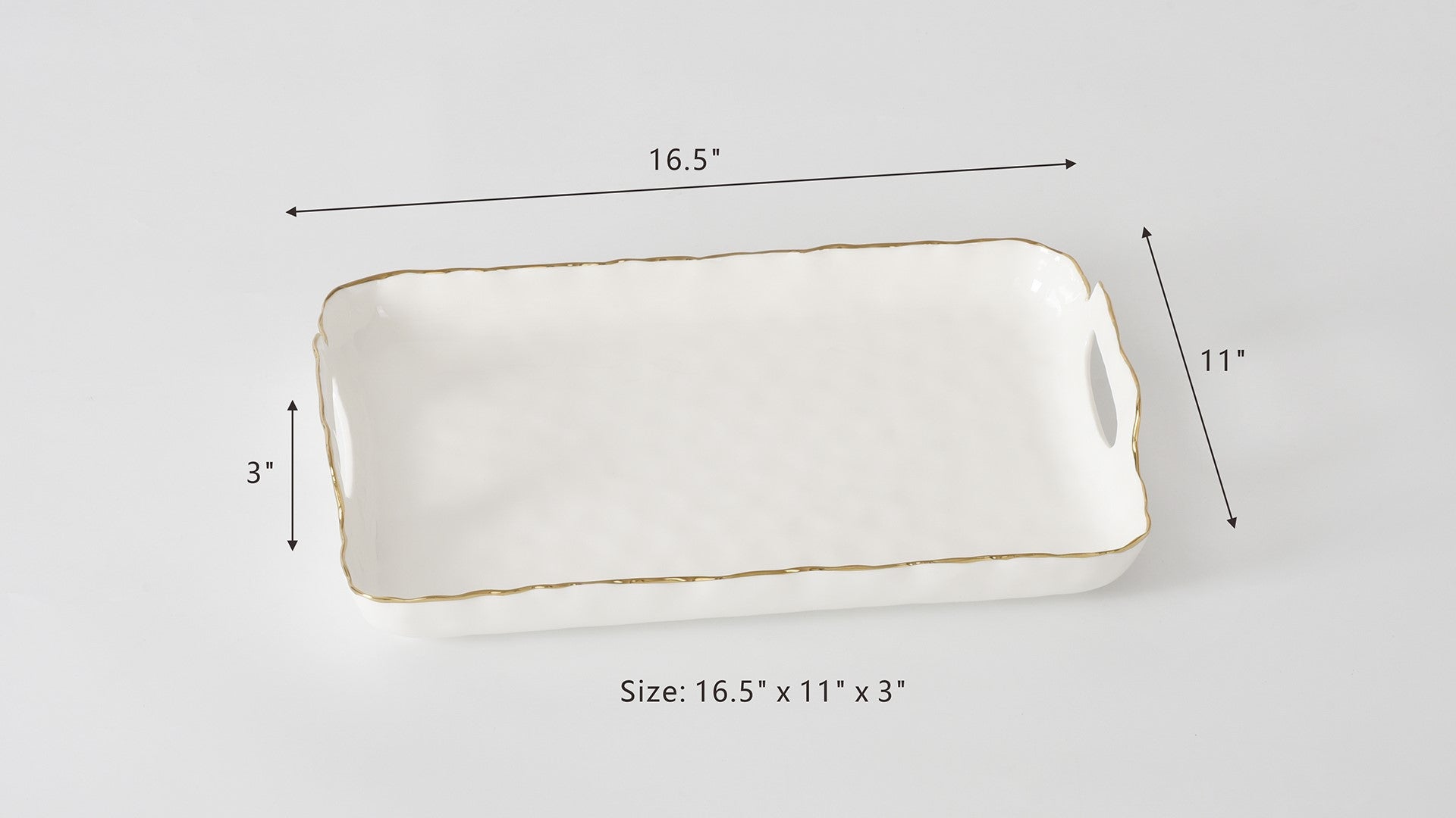Portofino Rectangular Tray with Handles Pampa Bay