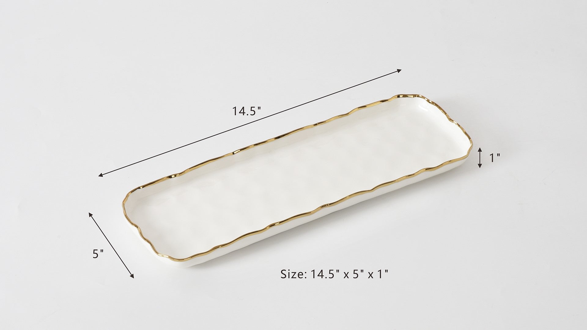 Portofino Long Rectangular Tray Pampa Bay