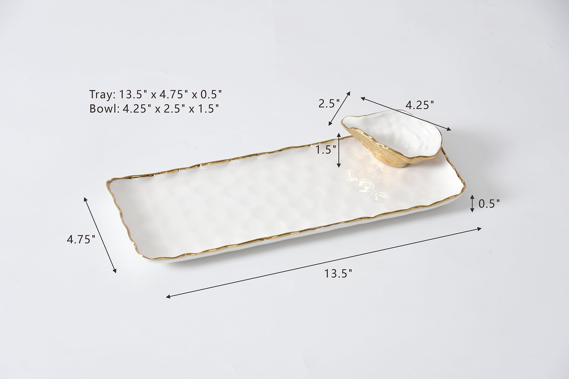 Portofino Sushi Tray with Mini Oyster Bowl Pampa Bay
