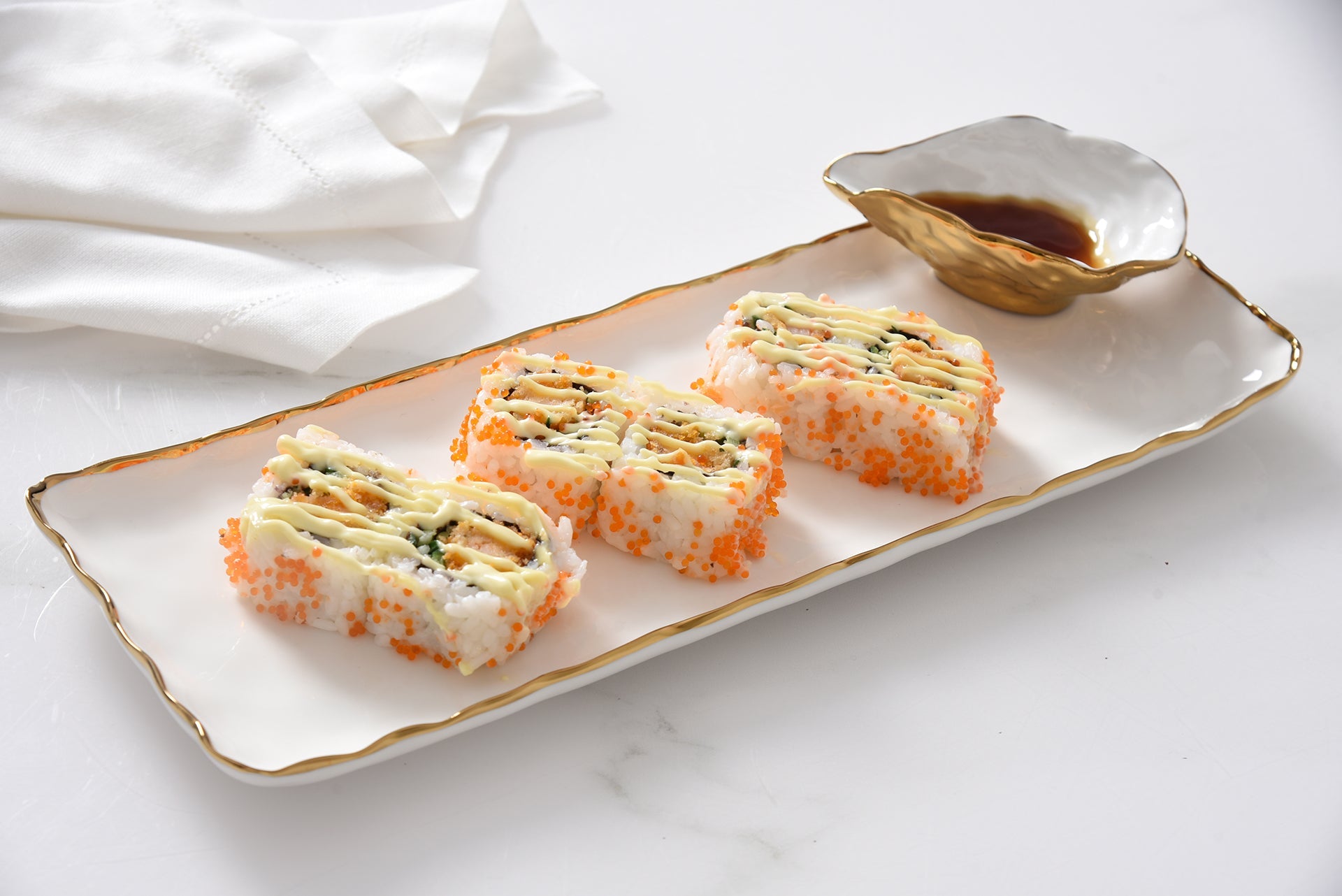 Portofino Sushi Tray with Mini Oyster Bowl Pampa Bay